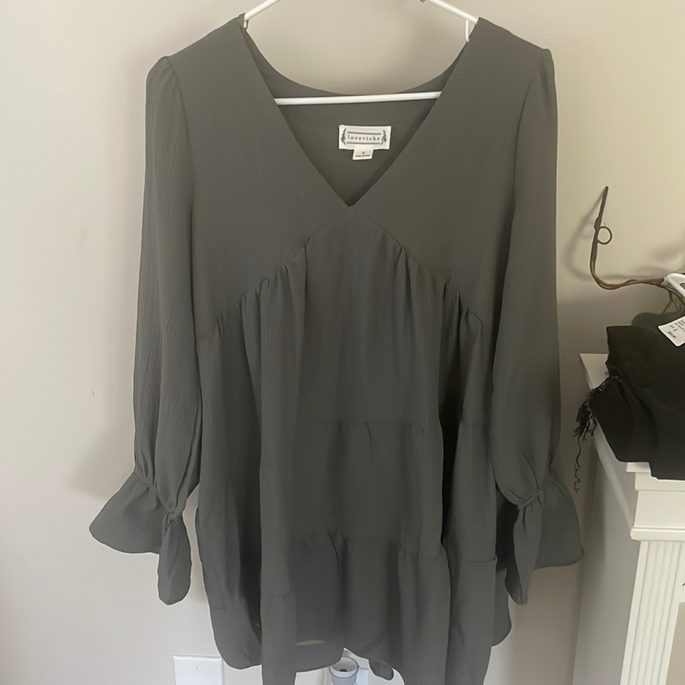 Green babydoll dress
